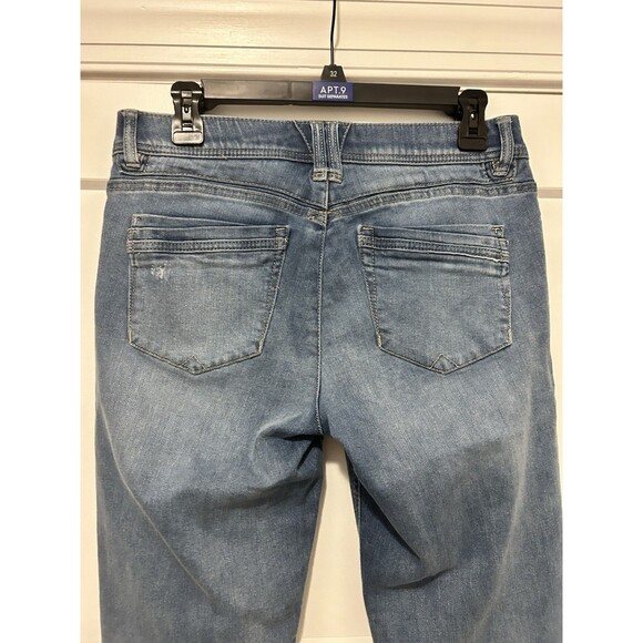 Democracy AB Technology Distressed Denim Blue Jeans Women's Size 6 Medium Wash - Picture 5 of 6